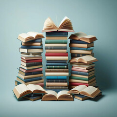 Fototapeta premium World Book Day Back to School Background. Ai generative