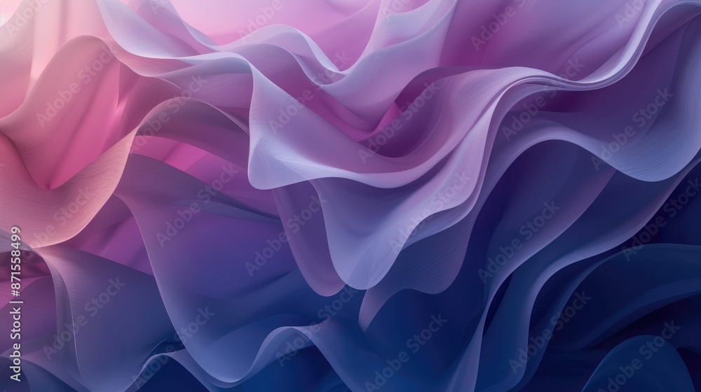 Aufkleber abstract waves in vibrant gradient hues and fluid shapes create a modern and stylish visual experien