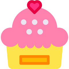 Vector Icon Cupcake, Birthday Cupcake, Love And Romance, Food And Restaurant, Cupcake