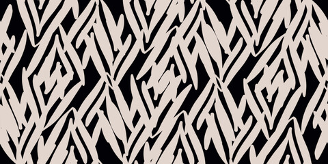 Abstract shape seamless pattern illustration. Modern minimalist art print background of curvy shapes.Fashion fabric, liquid texture design.
