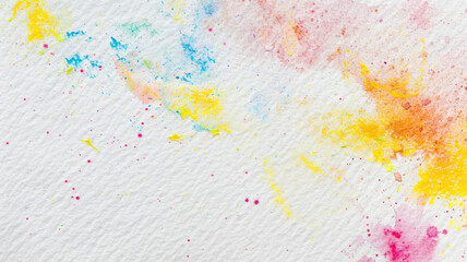 Detailed Texture of White Watercolor Paper with Stains