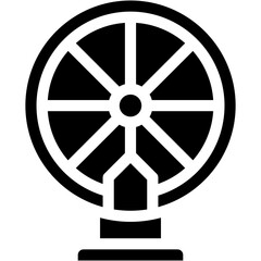 Obraz premium Vector Icon Casino, Spins, Free, Fortune Wheel, Gaming, Entertainment, Gambling, Circle