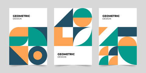 Abstract minimalist cover template. Modern colorful geometric pattern concept. Vector illustration