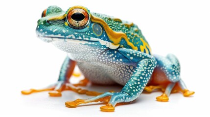 Isolated Fantasy Frog Ceratophrys on White Background