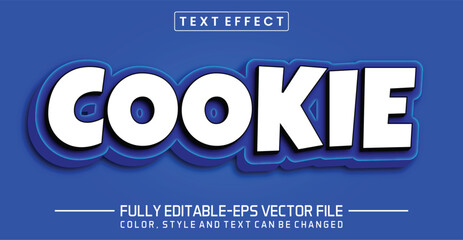 Cookie font Text effect editable