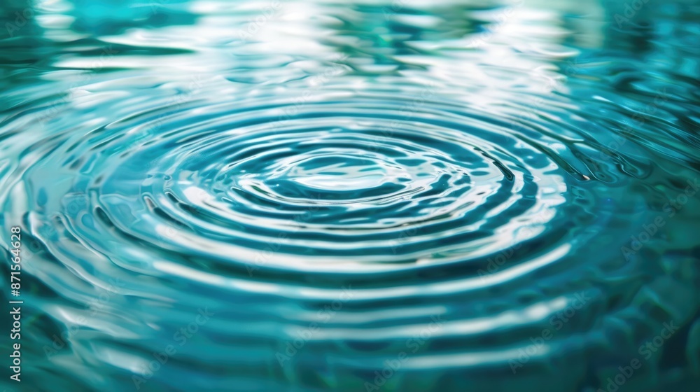 Poster the turquoise water ripples and waves form a mesmerizing pattern, offering an abstract view of calm 