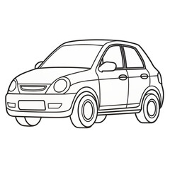 Art line car isolated PNG