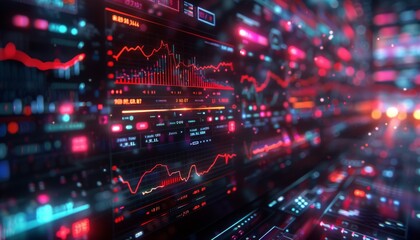 AI-driven trading, hologram stock data, sleek futuristic design, advanced finance technology