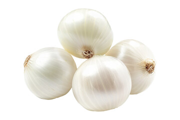 Fototapeta premium Fresh pearl onions isolated on white background.