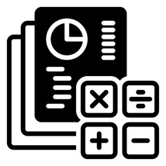 Calculator icon, glyph icon style