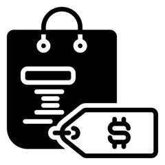 Price icon, glyph icon style