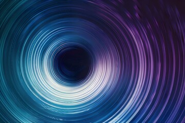Fototapeta premium Abstract concentric circles dark grainy background vortex swirl noise texture blue purple white poster banner cover design
