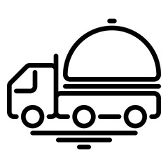 food delivery icon, line icon style