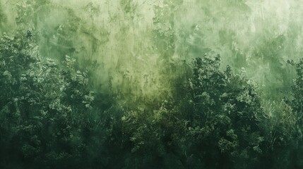 Obraz premium A green background with trees and a wall