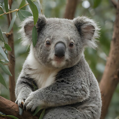 Obraz premium a koala bear that is sitting on a tree branch