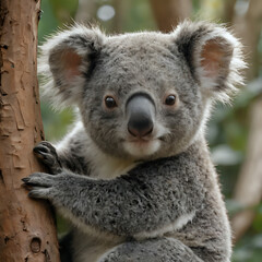 Obraz premium a koala bear that is sitting on a tree