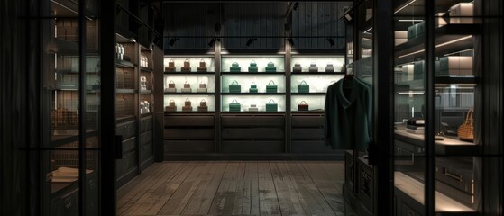 A hightech retail experience where shoppers interact with vintageinspired displays that come to life with spectral animations