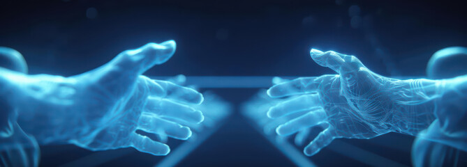 An innovative sporting event where teams of athletes compete using spectral hand extensions that allow for extraordinary feats of agility and strength