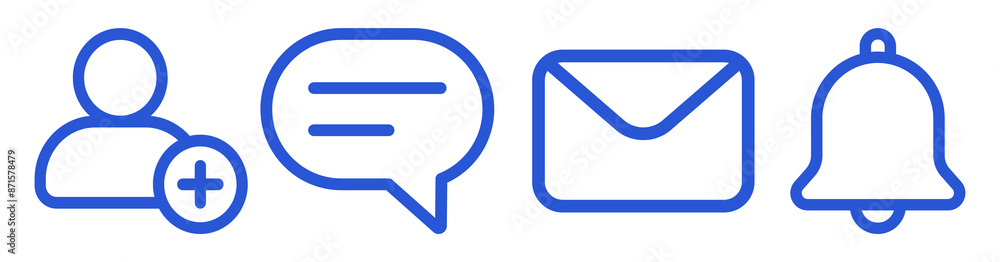 Poster vector of application icons set
