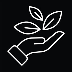 Hand Holding Three Leaves