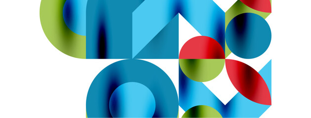 Obraz premium Circle pattern, round elements with lines and arrows composition for wallpaper, banner, background or landing