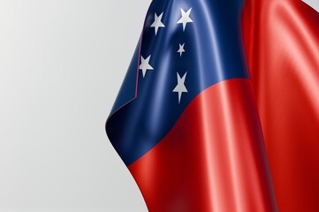 Samoa Flag Copy Space design 3d Illustration Stock Image 