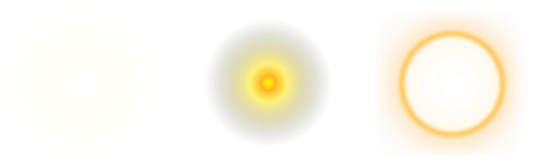 Round yellow light effect set