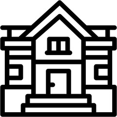 Vector Icon Villa, Property, Real Estate, Building, House, Home
