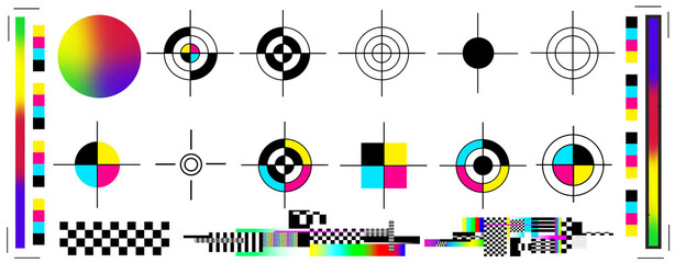 PNG Colorful calibration test pattern set © Rawpixel.com