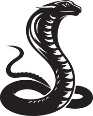 cobra snake silhouette vector art illustration