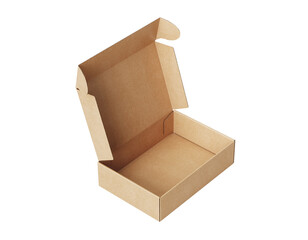 Brown Paper box Cardboard box isolated on white background 
