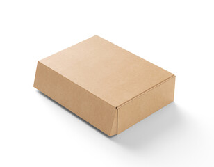 Brown Paper box Cardboard box isolated on white background 