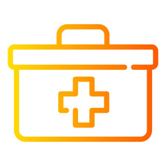 Obraz premium first aid box Gradient icon