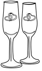 wedding ceremony coloring page illustration