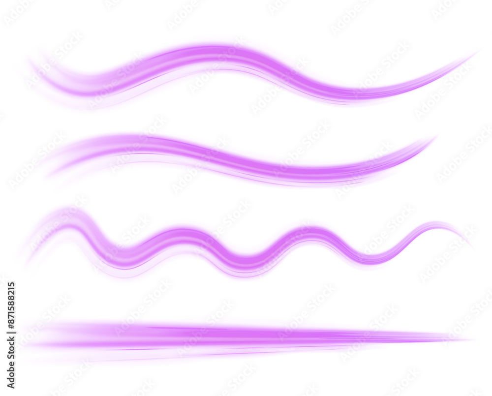 Aufkleber a colorful motion background of city light trails. luminous green neon waves png. colored shiny spar