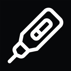 White Thermometer Icon