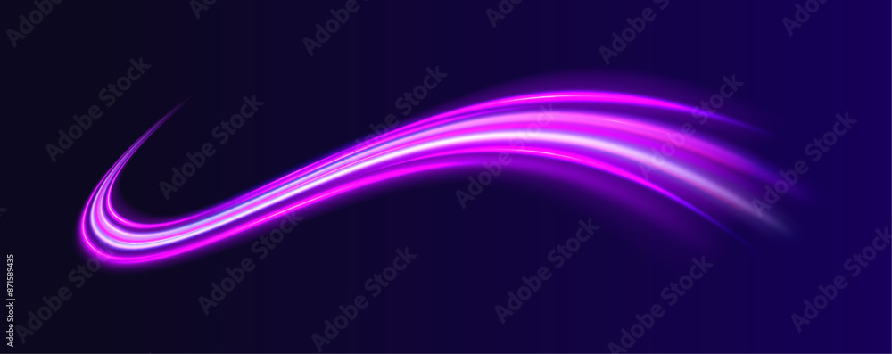 Poster modern abstract high-speed light motion effect on black background. abstract technology futuristic n