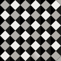 seamless pattern of checkered design with a metallic sheen, Generative AI