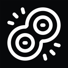 Two Circles Intersecting Icon