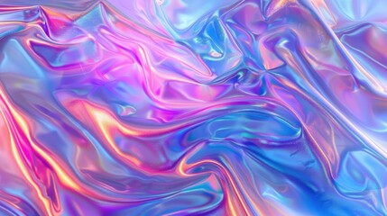 Obraz premium Vibrant Abstract Art in Iridescent and Holographic Colors