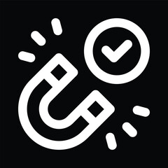 Magnet and Checkmark Icon