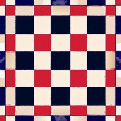Fototapeta premium seamless pattern of checkered design with a watercolor effect, Generative AI