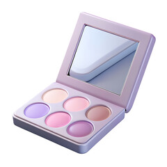 eyeshadow palette icon soft purple color in plastic 3d style