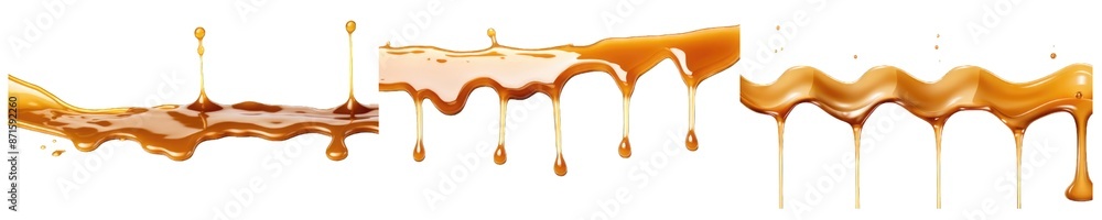 Canvas Prints collection of png. caramel dripping isolated on a transparent background.