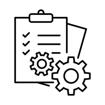recommend clip art: document management icon Linear symbol structure for use in designing infographics, illustrations, websites, and presentations.