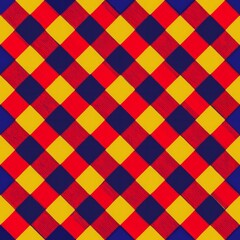seamless pattern of checkered design with gradient transitions between colors, Generative AI
