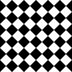 seamless pattern of classic black and white checkered design, Generative AI