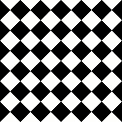 seamless pattern of classic black and white checkered design, Generative AI