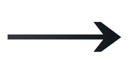 Black arrow pointing to the right on a plain transparent background. PNG