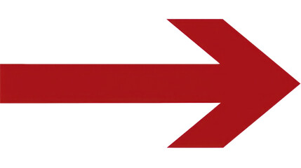 A simple, red right arrow on a transparent background. PNG